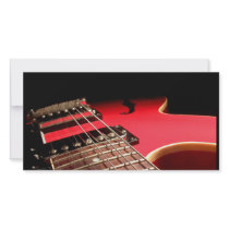Red Electric Guitar Photo Greeting Card