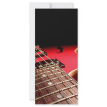 Red Electric Guitar Full Color Rack Card