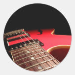 Red Electric Guitar Sticker