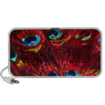 Red Electro Peacock Feathers speakers