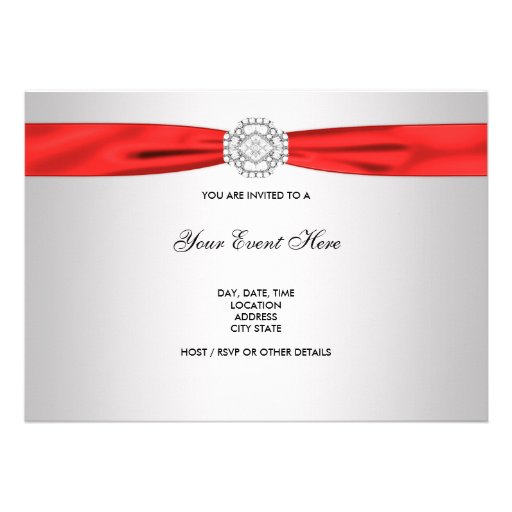 Red Elegant All Occasion Party Invitation Template