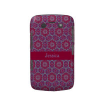 Red Elegant Pattern Blackberry Bold name case casemate cases