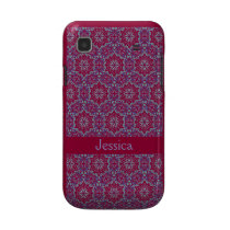 Red Elegant Pattern Name Samsung Galaxy S Case casemate cases