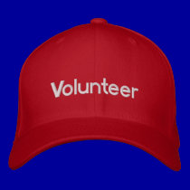 Red embroidered Volunteer Cap embroidered hats