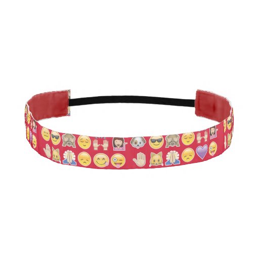 red emoji headband athletic headbands Zazzle
