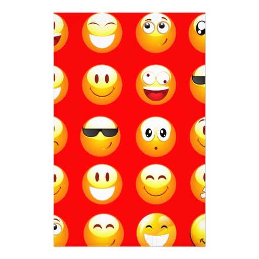 red emojis stationery | Zazzle