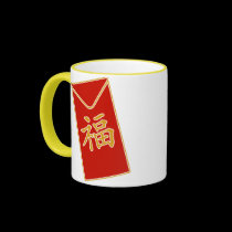 Red Envelope Motif mugs