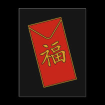 Red Envelope Motif postcards
