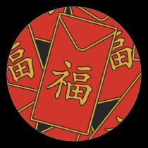 Red Envelope Motif stickers