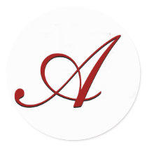 Red Envelope Seal with Monogram stickers