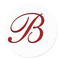 Red Envelope Seal with Monogram stickers