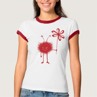 Red Evil Flower Bug T-shirt zazzle_shirt
