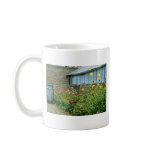 Red Exterior Of Greenhouse With Flower Bed - Dahli Coffee Mugs