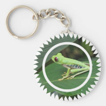 Red Eye Green Tree Frog Keychain