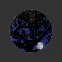 Red-Eyed Bat in Tree Button