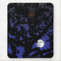 Red-Eyed Bat in Tree Mousepad