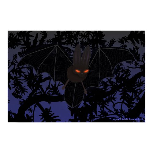 Red-Eyed Bat in Tree print