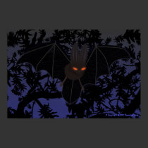 Red-Eyed Bat in Tree posters