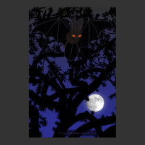 Red-Eyed Bat in Tree Print