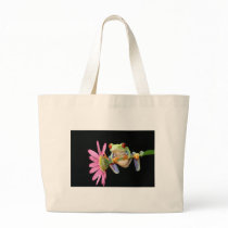 red eyed tree frog tote bag
