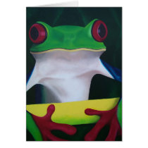 Red Eyed Tree Frog Card (Customizable)