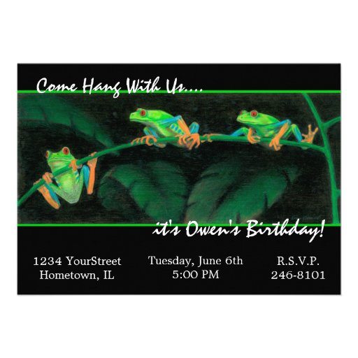 Red-Eyed Tree Frogs Custom Announcements