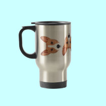 red Face Basenji Travel Mug
