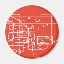 Red Factory Fridge Magnet