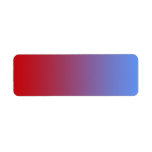 Red fading to Blue Colors, simple design. Custom Return Address Labels