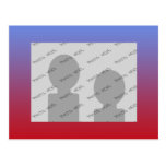 Red fading to Blue Colors, simple design. Postcard