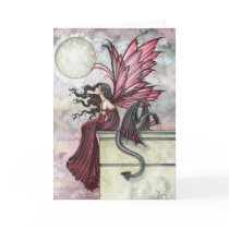Red Fairy Dragon Card by Molly Harrison by robmolily Red Fairy Dragon Card by Molly Harrison
