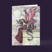 Red Fairy Dragon Card by Molly Harrison cards