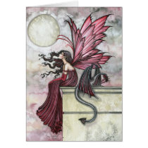Red Fairy Dragon Card by Molly Harrison cards