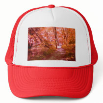 Red Fall Trucker Hats