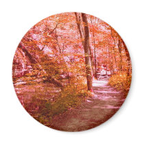 Red Fall Fridge Magnet