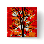 Red Fall Tree Buttons