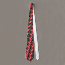 Red Fancy Logo Tie