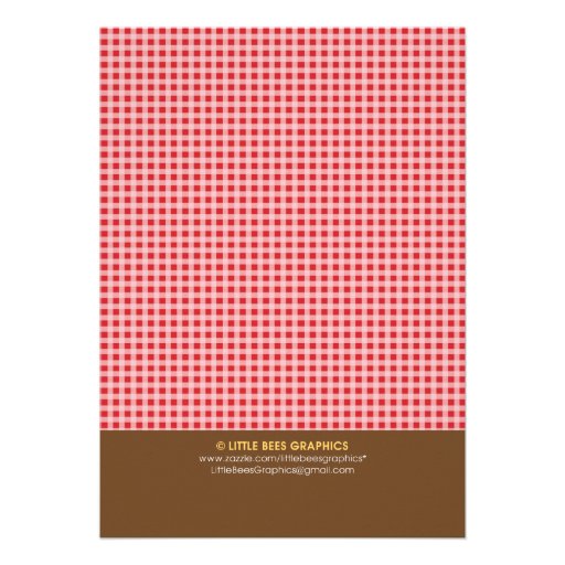 Red Farm Barnyard Baby Shower Invitation