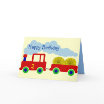 Red Farm Tractor Greeting/Birthday Card