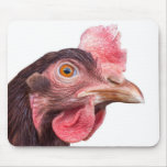 Red Feathered Chicken Egg Layer Hen Mousepad
