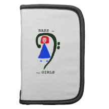 Red female blue dress green bass clef n text organizer