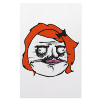 Red Female Me Gusta Comic Rage Face Meme Customized Stationery