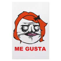 Red Female Me Gusta Comic Rage Face Meme Stationery