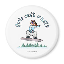 Red Female Snowboarder