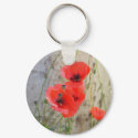 Red Field Corn Poppies Keychain