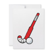 Red Field Hockey Stick Announcements