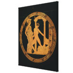 Red-figure cup depicting Athena, Theseus Canvas Print