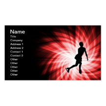 Red Figure Skating Business Card