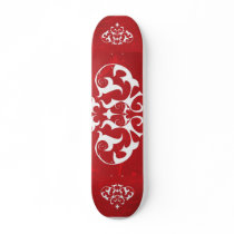 Red Filigree Custom Skateboard