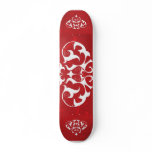 Red Filigree Custom Skateboard